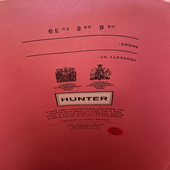 Pink Hunter Boots - size 8 - Picture 6 of 6